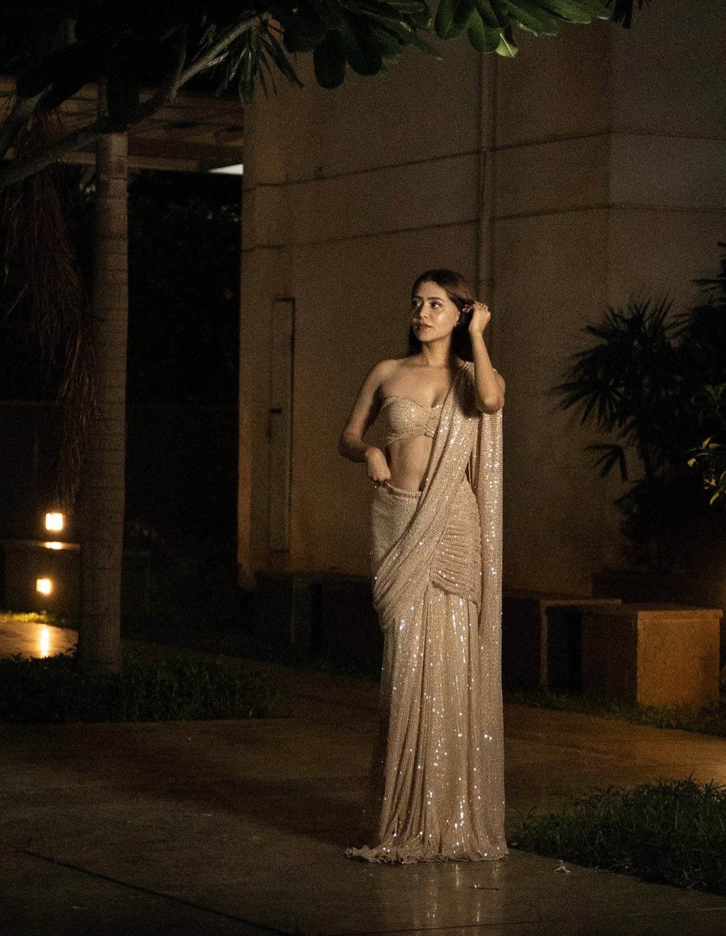 Adriana Pre-Stiched Saree - Gold - That Gal