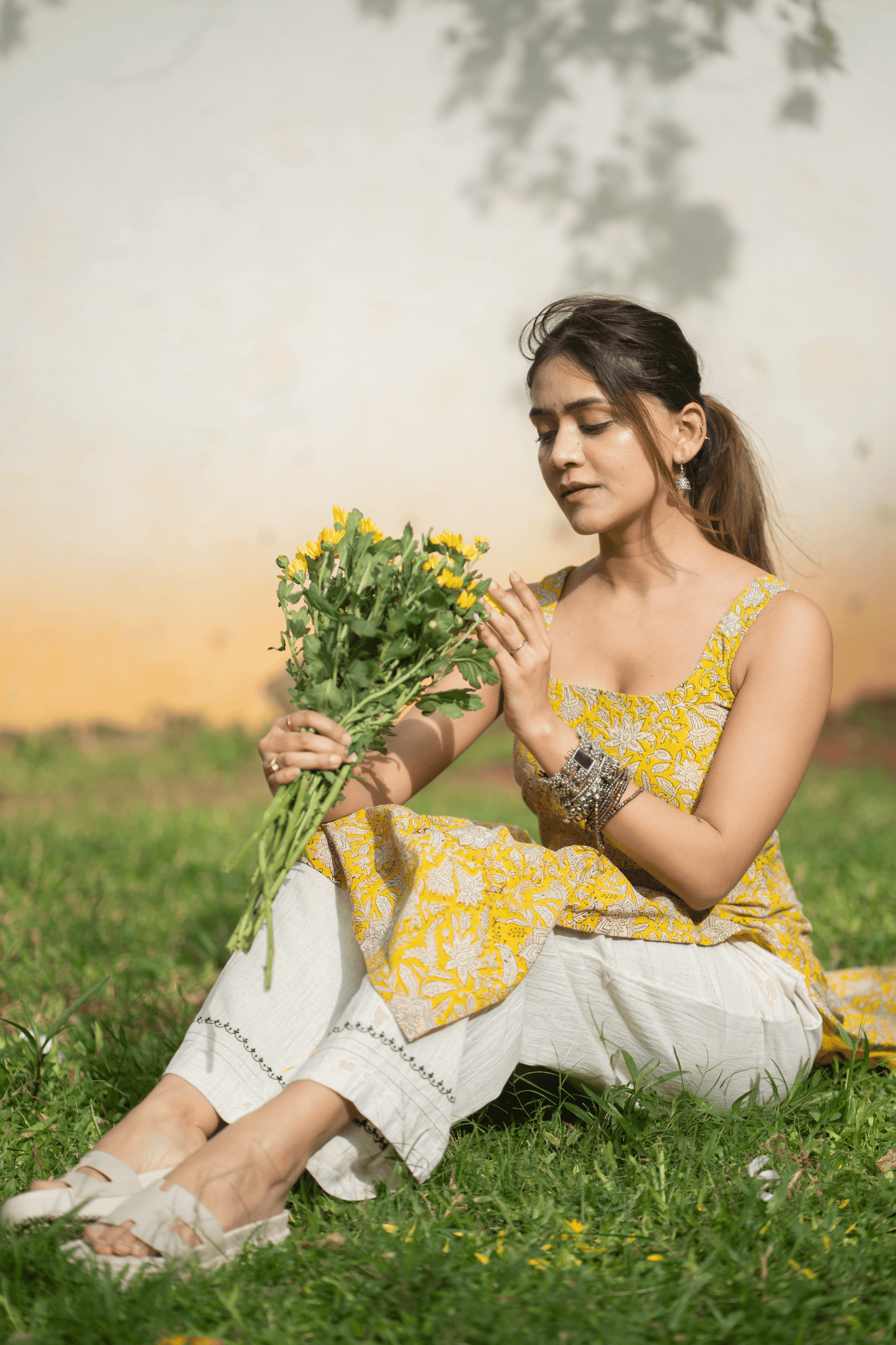 Kesariya Bagru Print Long Kurti - That Gal