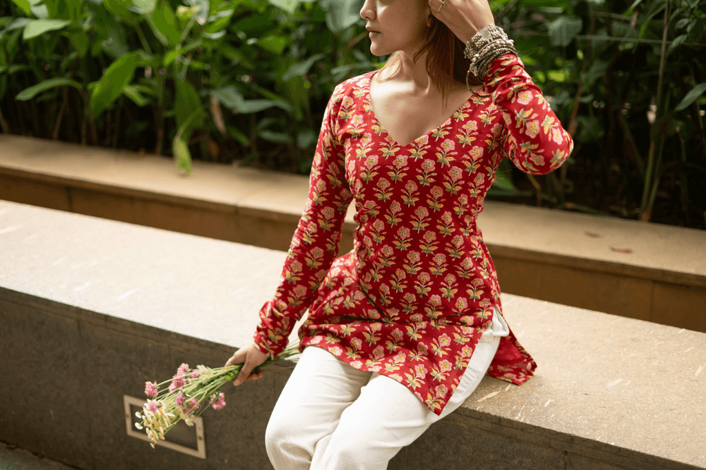 Kumkum Bagru Print Kurti - That Gal