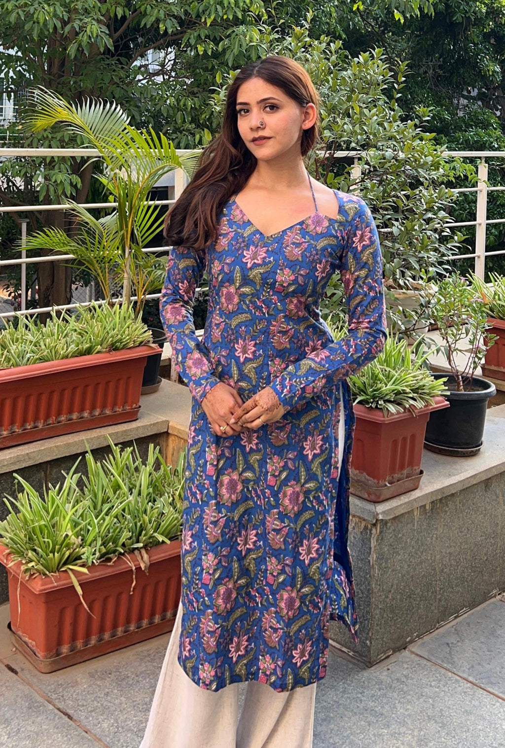 Zainab Hand Printed Long Kurti