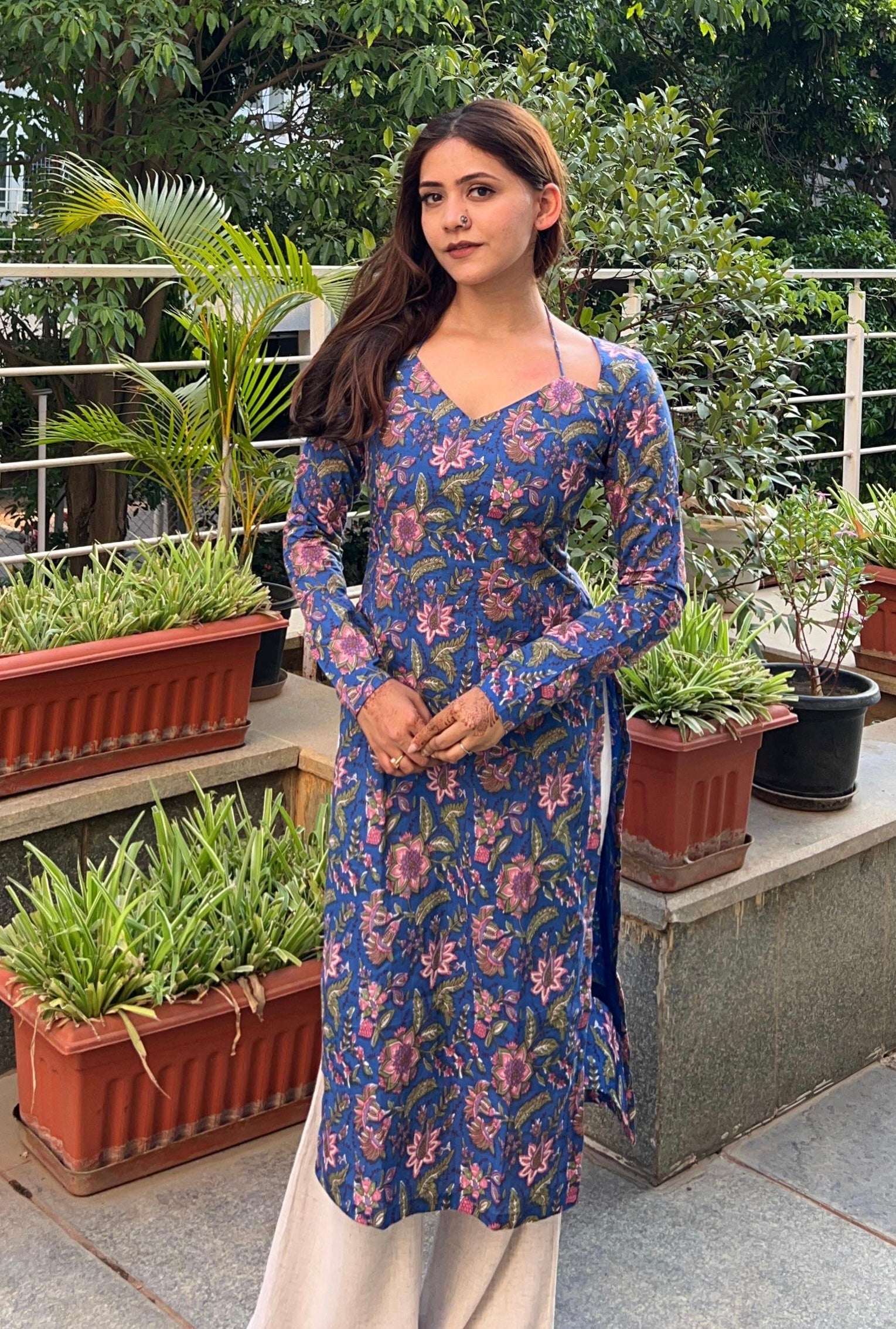 Zainab Hand Printed Long Kurti
