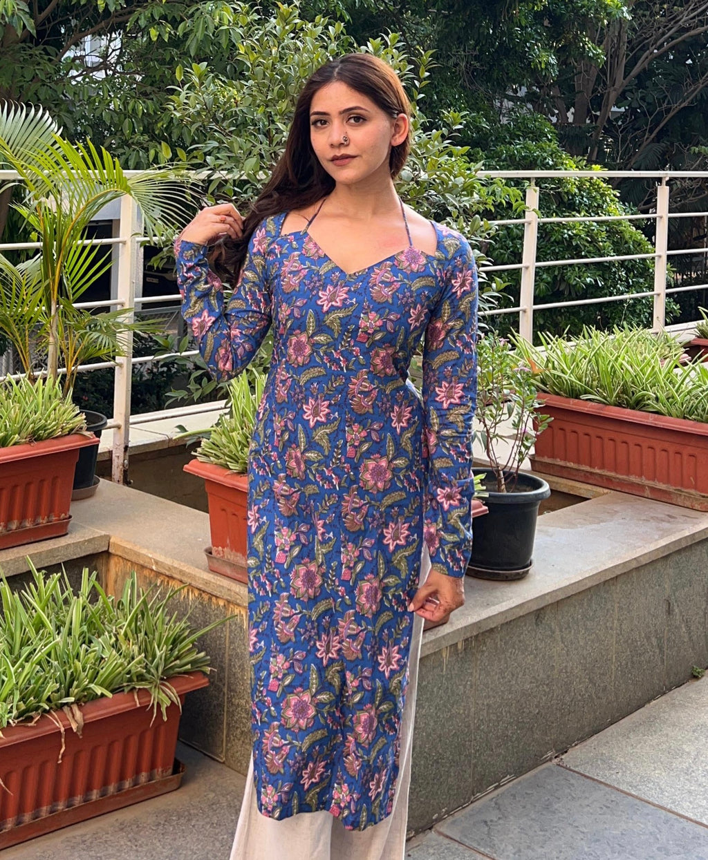 Zainab Hand Printed Long Kurti