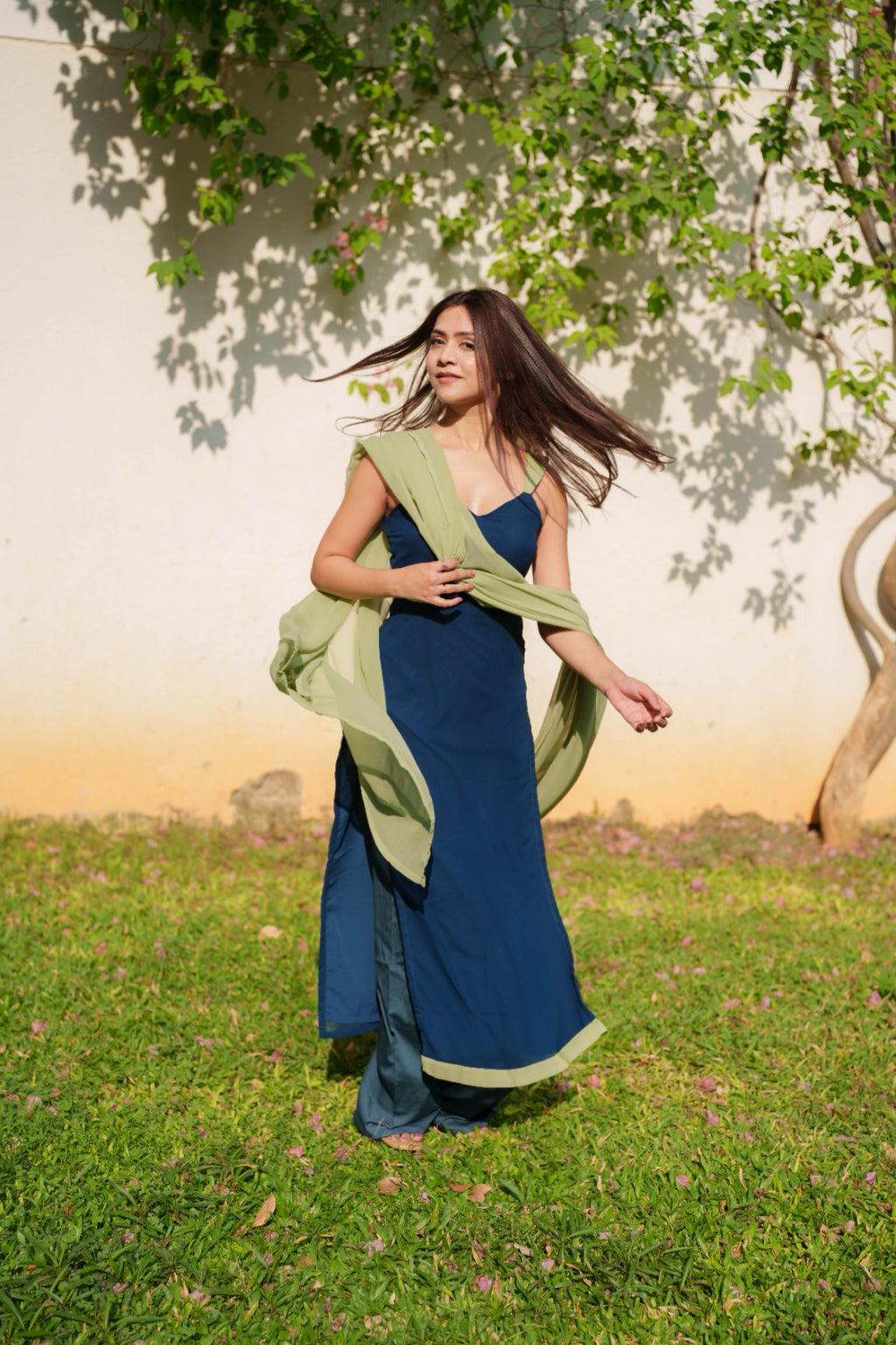 Arzoo Suit Set - Blue & Green