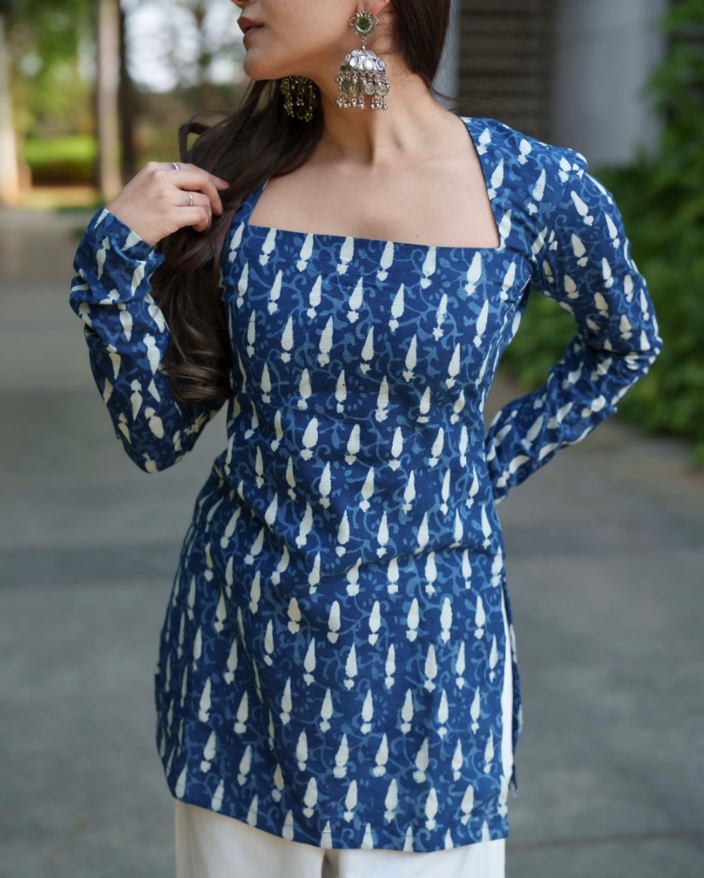 Anaira Indigo Hand Block Printed Kurti