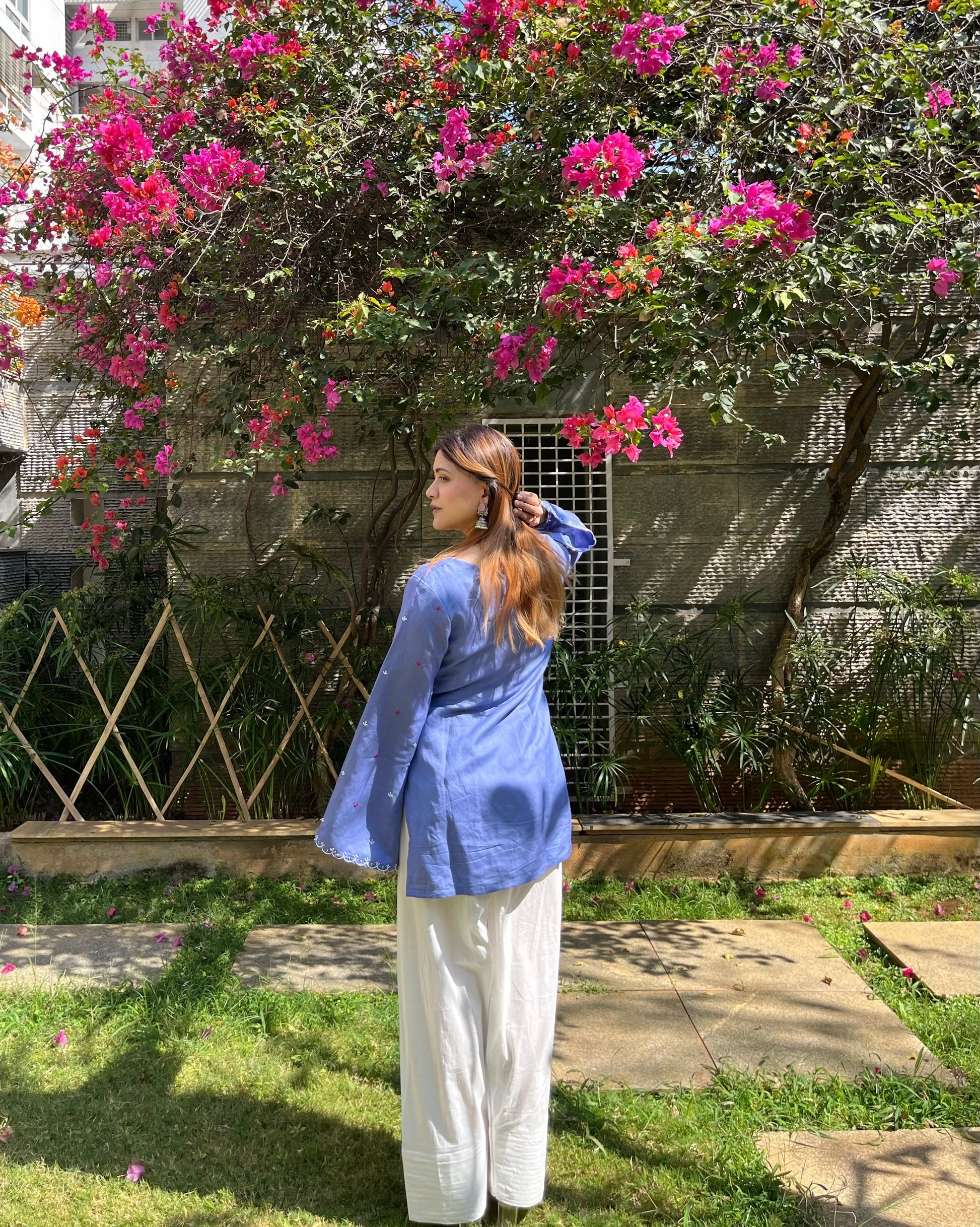 Geet Hand Embroidered Linen Kurti