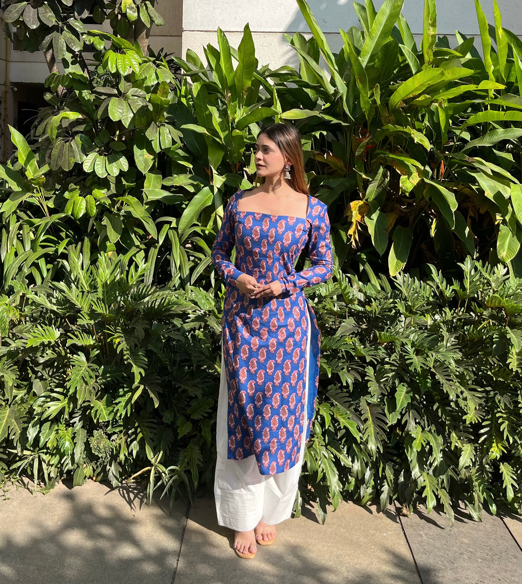 Adira Hand Block Printed Kurti