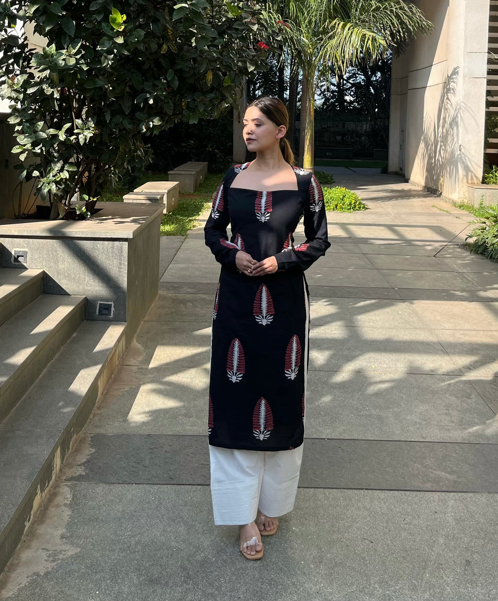 Farshi Salwar - White