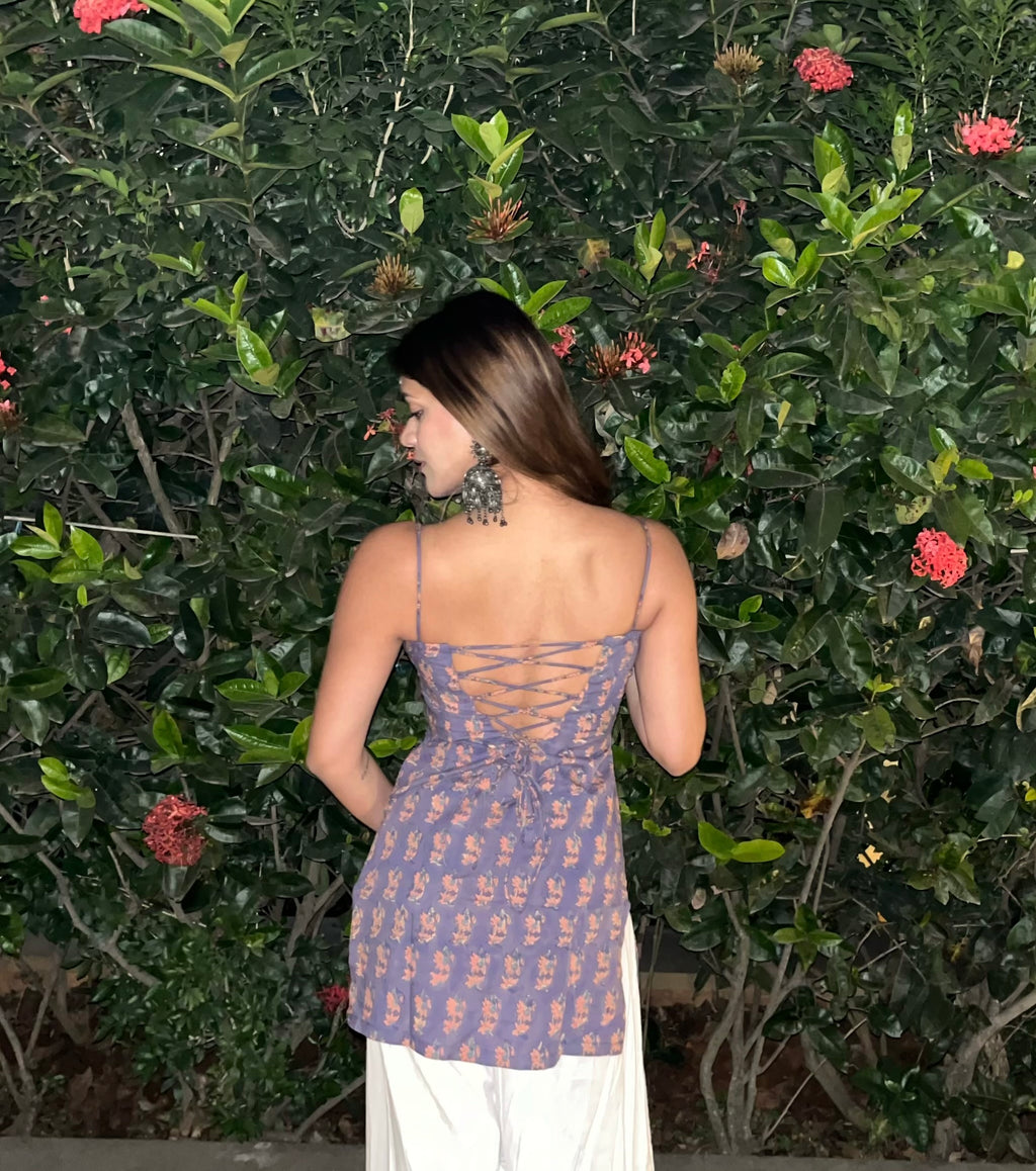 Sanya Bagru Print Corset Kurti
