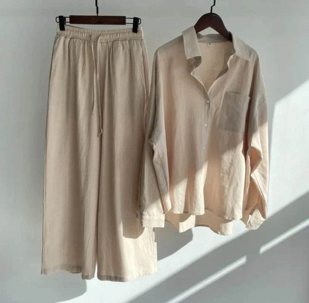 The Linen Coord Set - Pink - That Gal