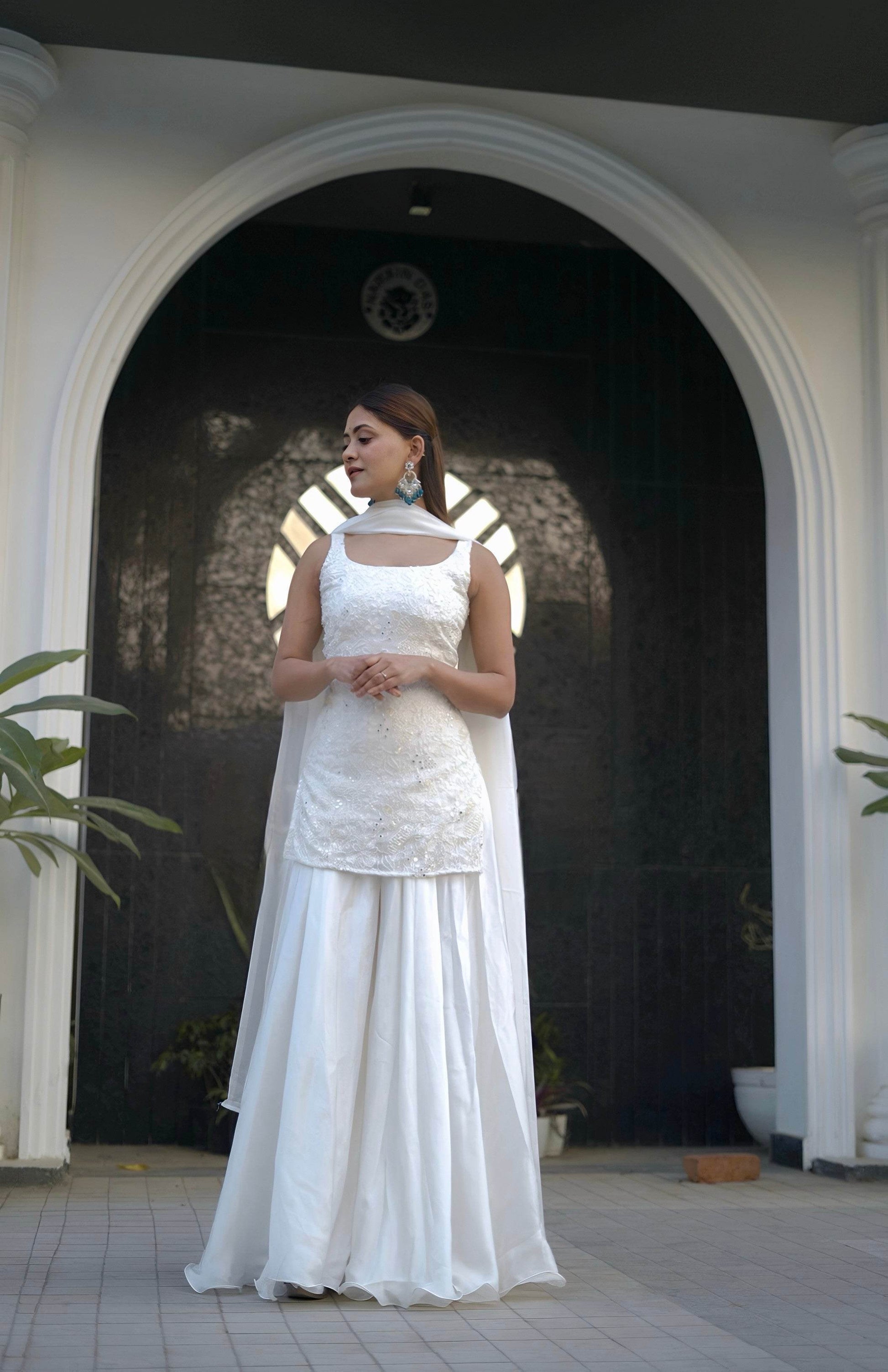 Maira Off-White Sharara Set - That Gal