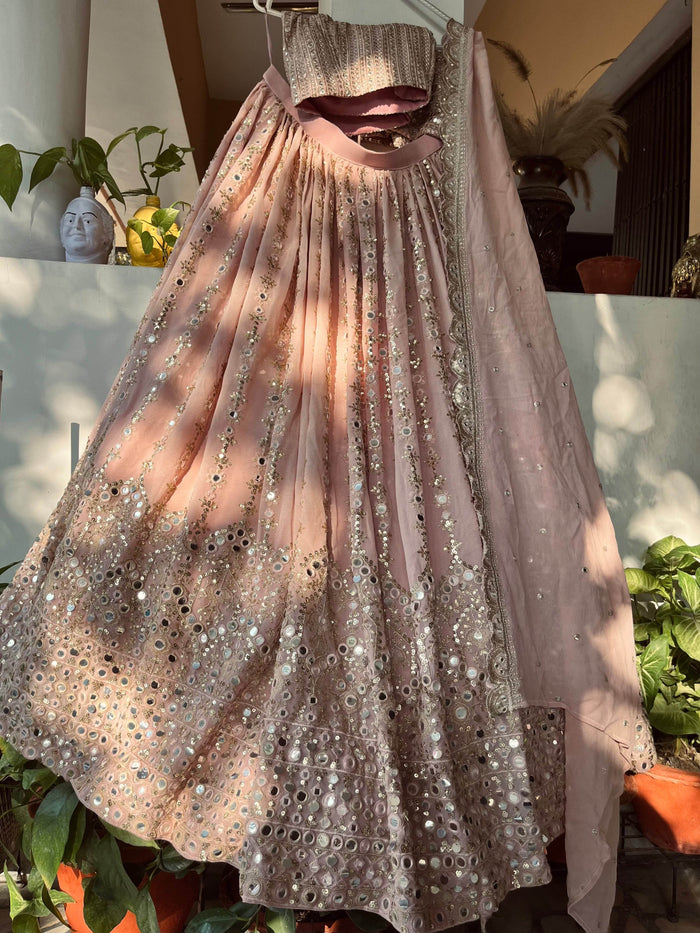 Noor Lehenga — Pastel Pink