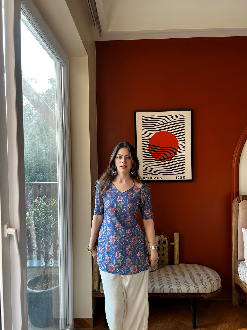 Navya Hand Block Printed Kurti