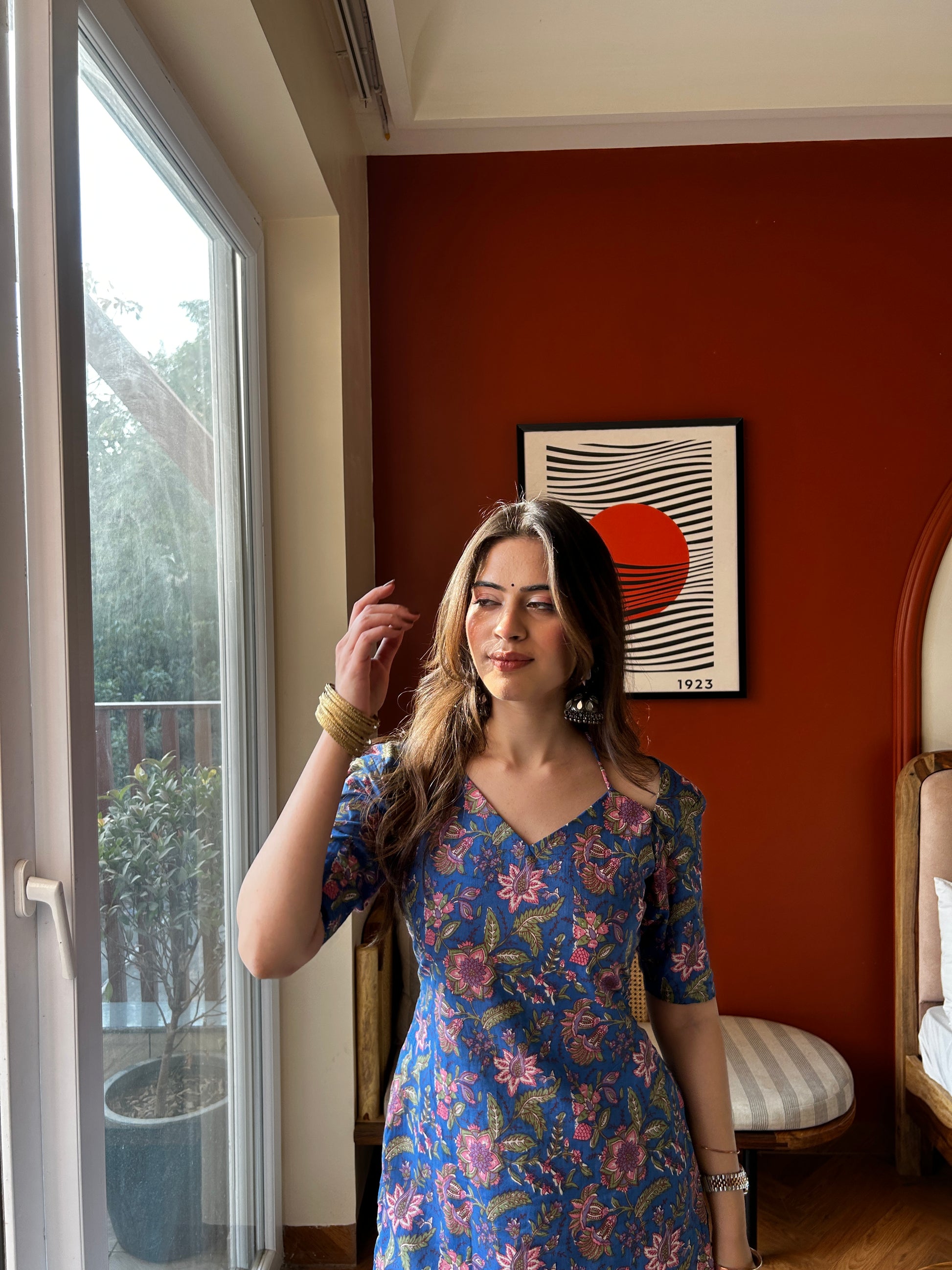 Navya Hand Block Printed Kurti