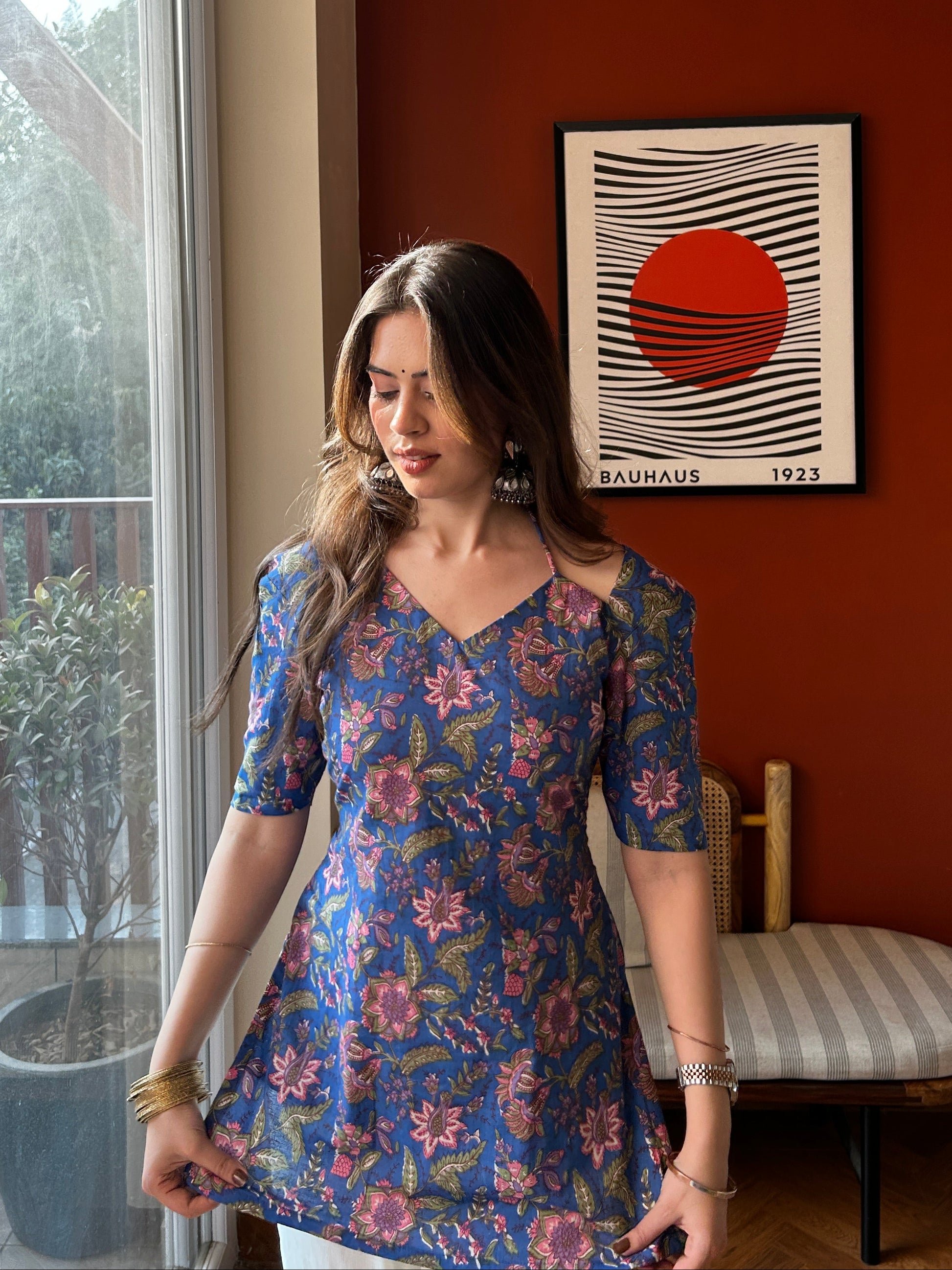 Navya Hand Block Printed Kurti