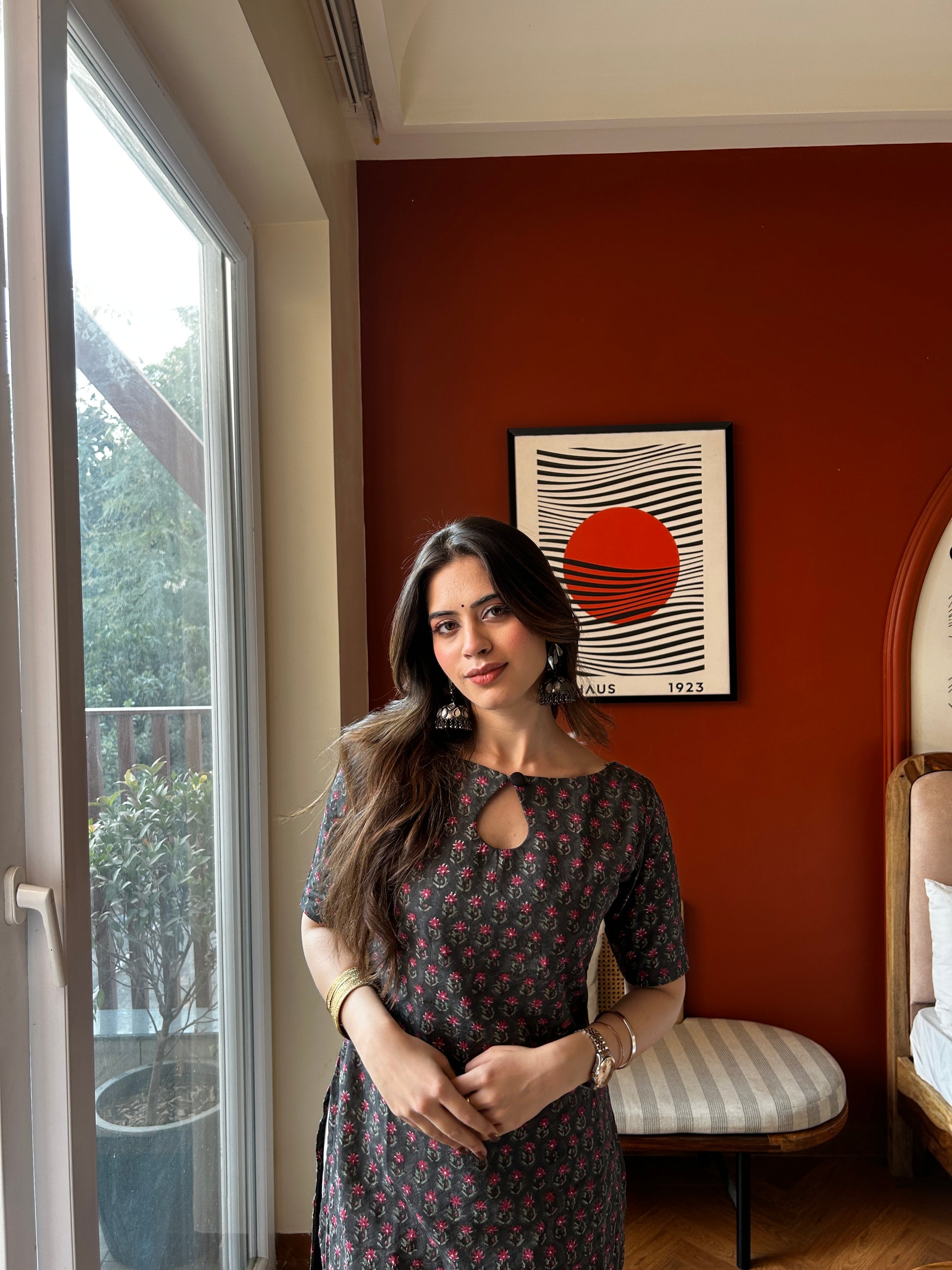 Ira Hand Block Printed Long Kurti