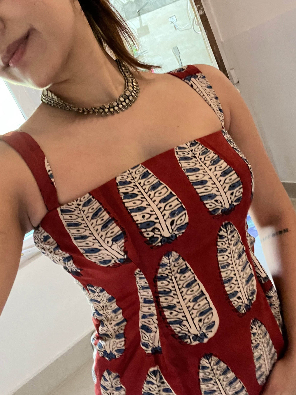 Anshika Bagru Print Padded Kurti - That Gal