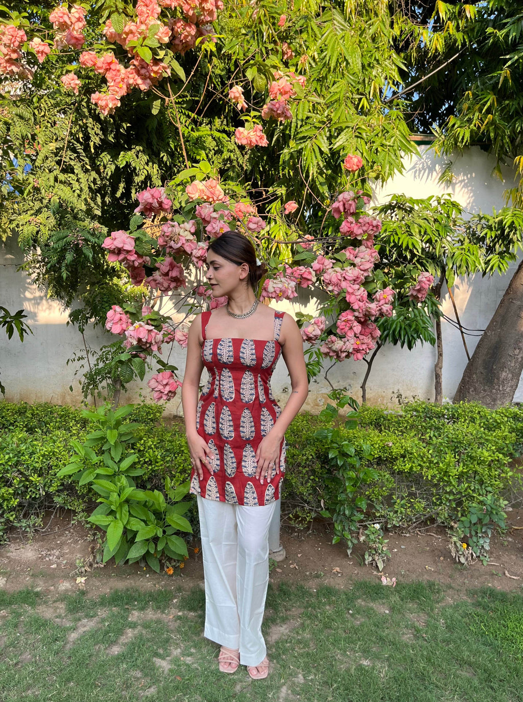 Anshika Bagru Print Padded Kurti - That Gal