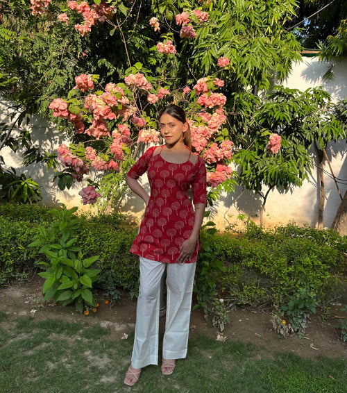 Miraya Rust Red Kurti - That Gal