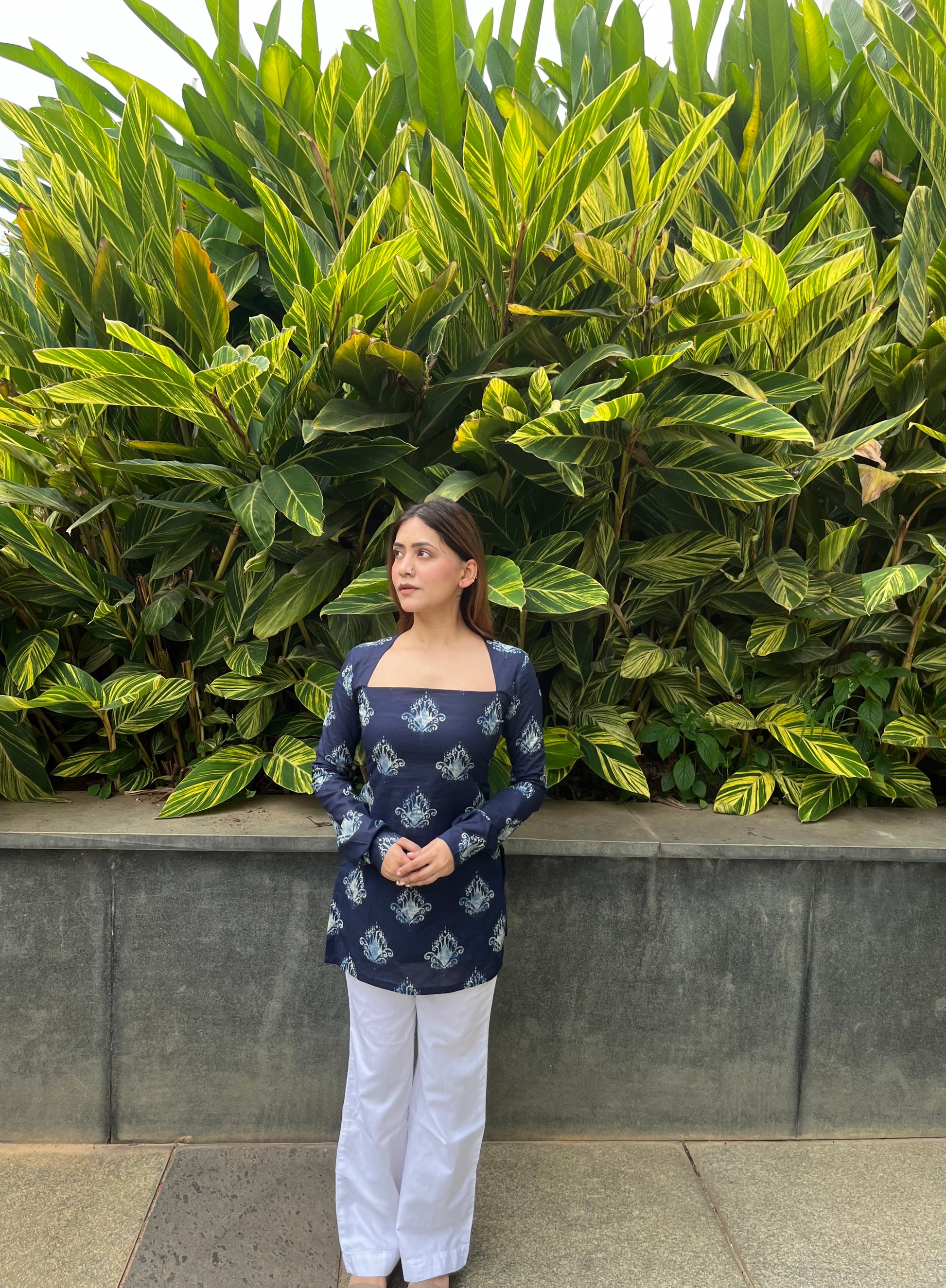 Anaira Indigo Hand Block Printed Kurti