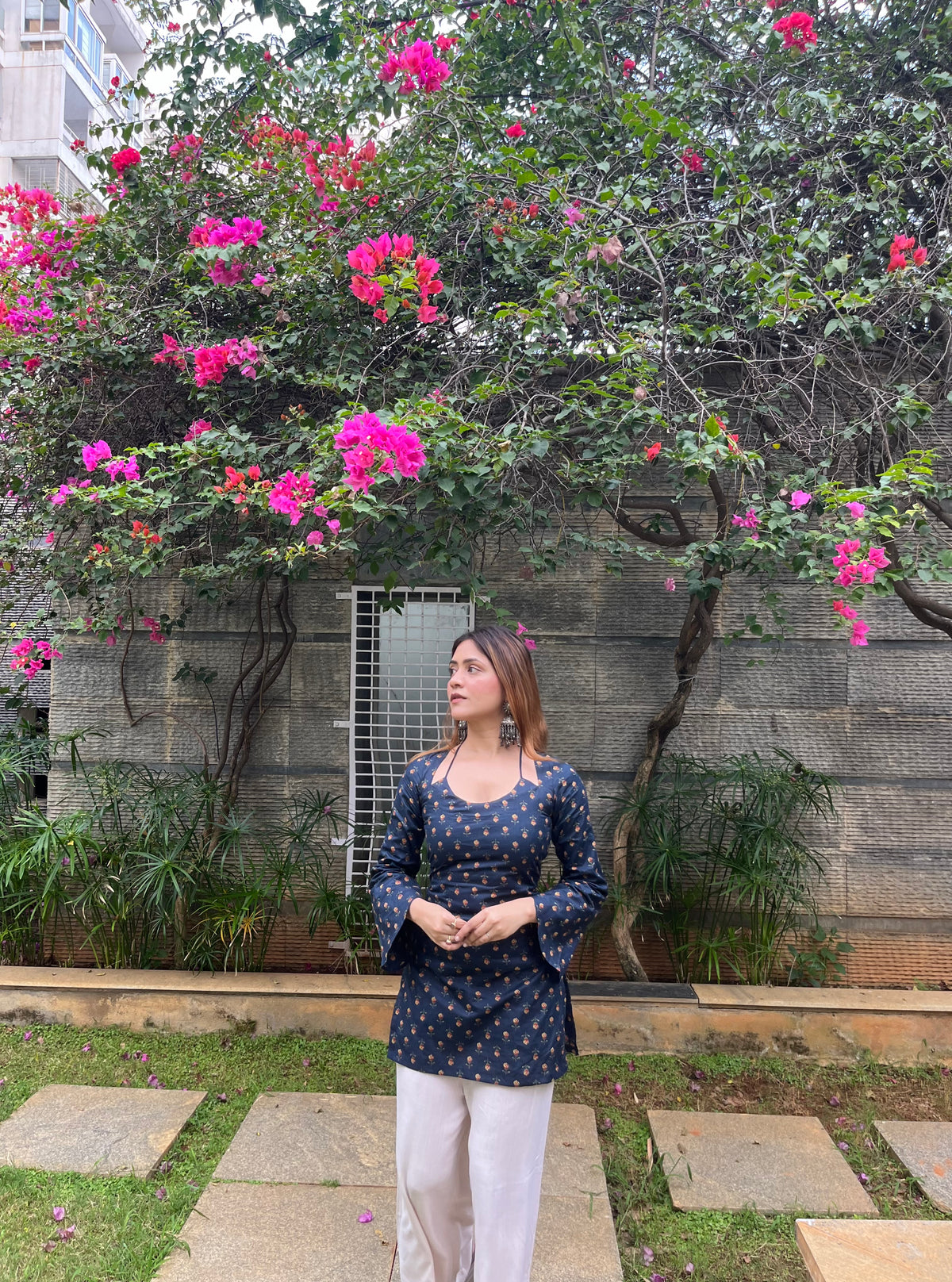 Sahiba Corset Kurti - Indigo