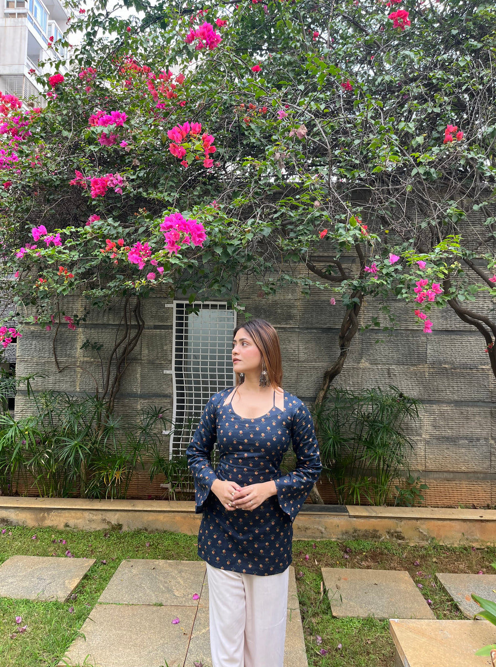 Sahiba Corset Kurti - Indigo