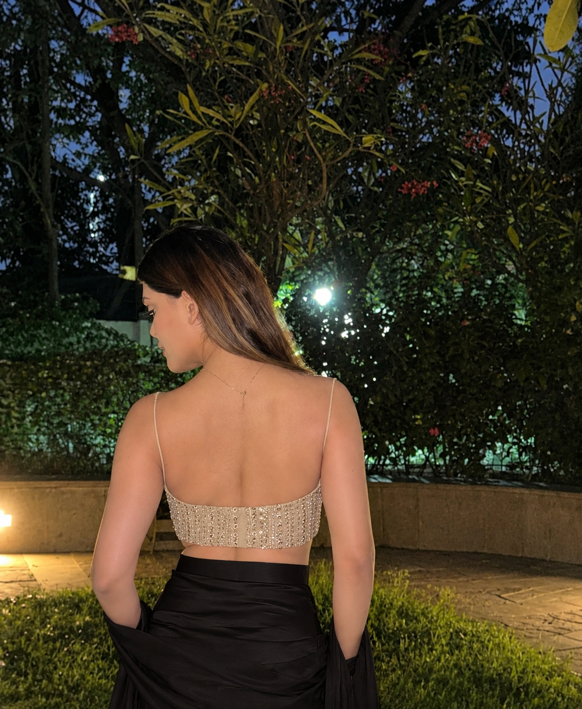 Norah 3-Piece Lehenga Set - Black