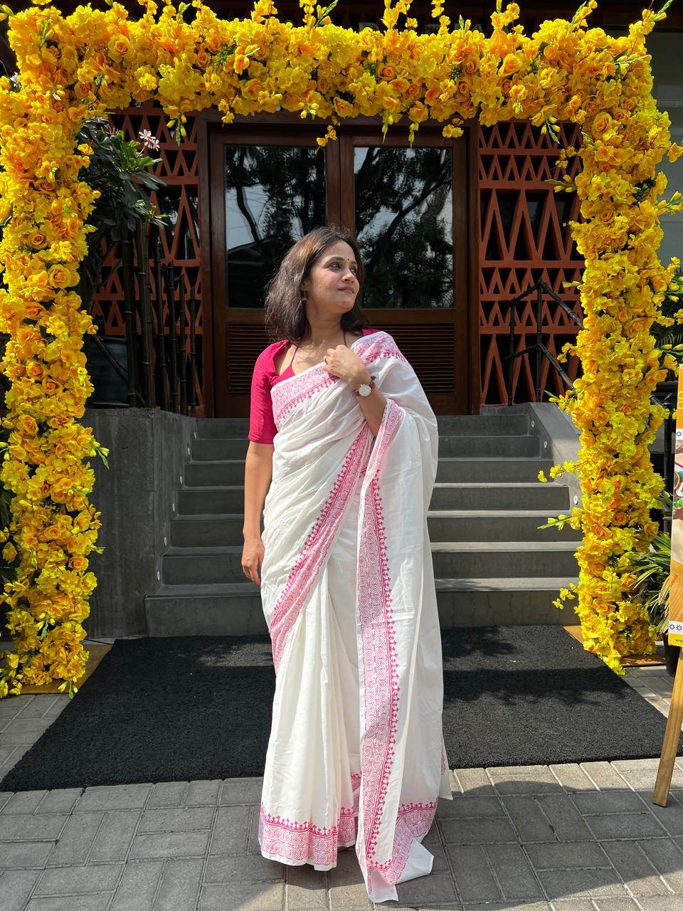 Mul Cotton Block Printed Saree - That Gal