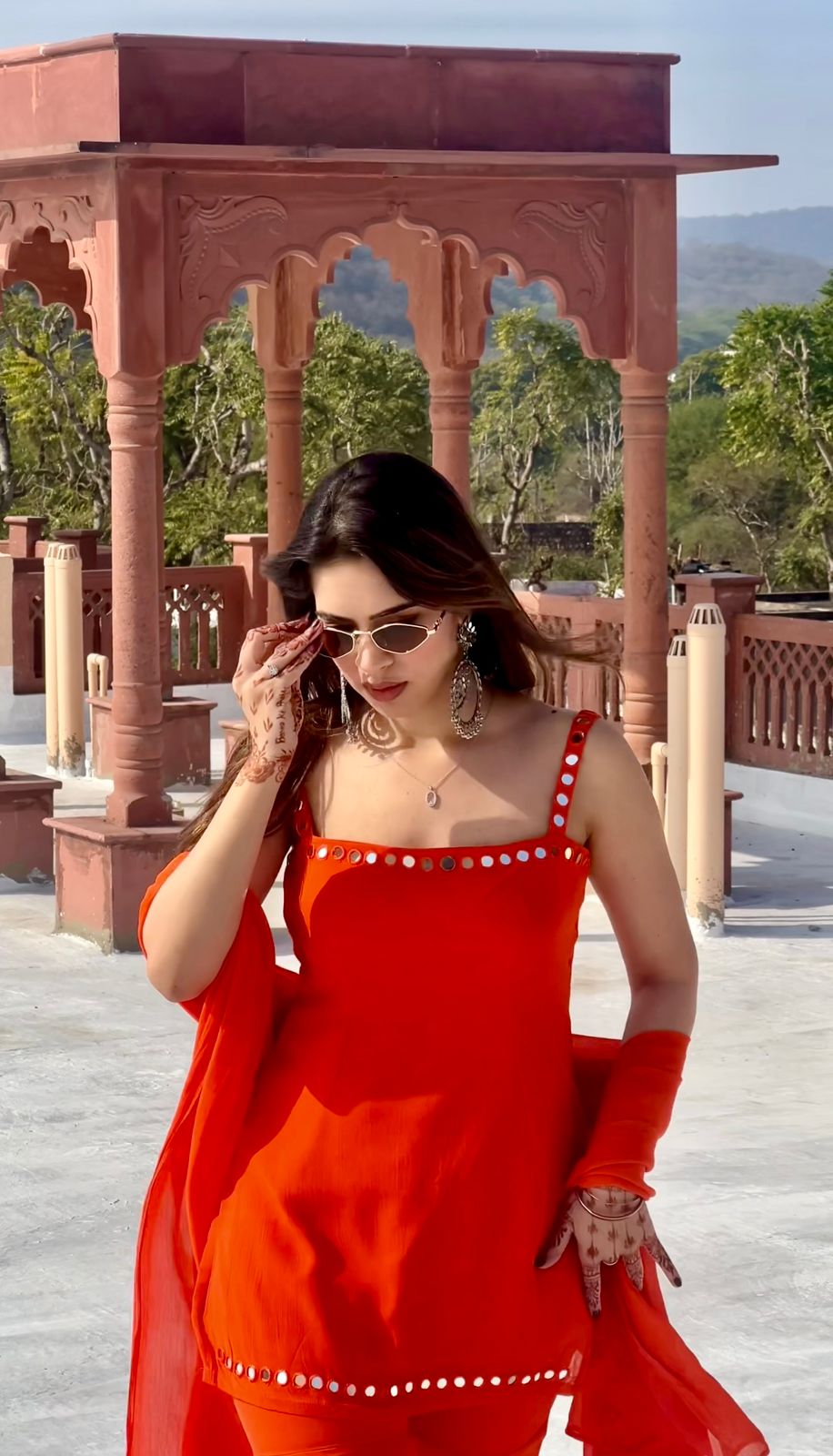 Naarangi Sharara Set