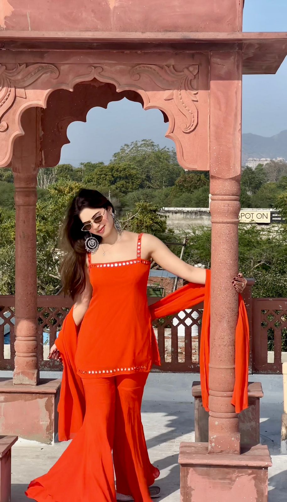 Naarangi Sharara Set