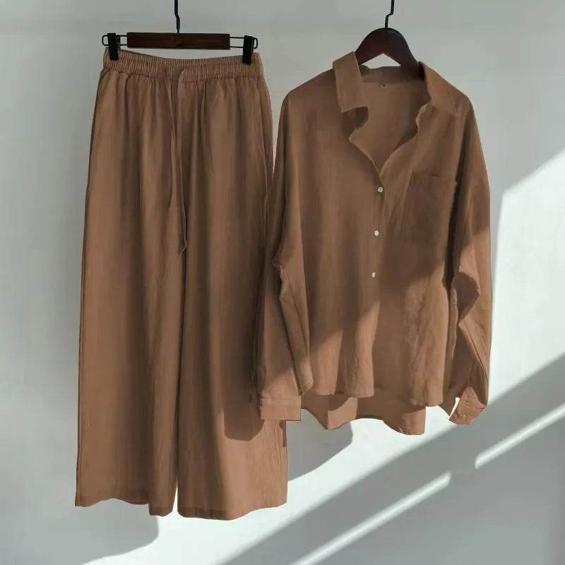 The Linen Coord Set - Pink - That Gal