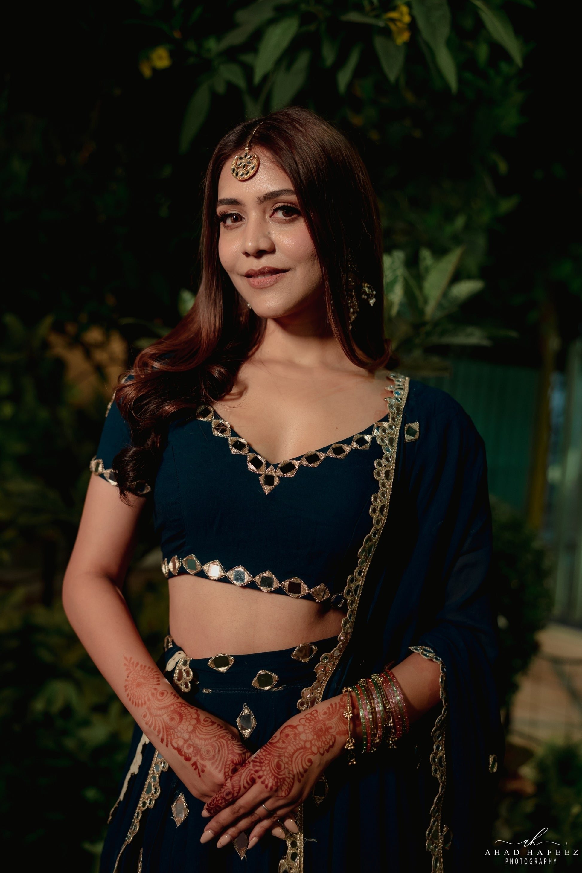 Natasha Mirror Work Lehenga Set