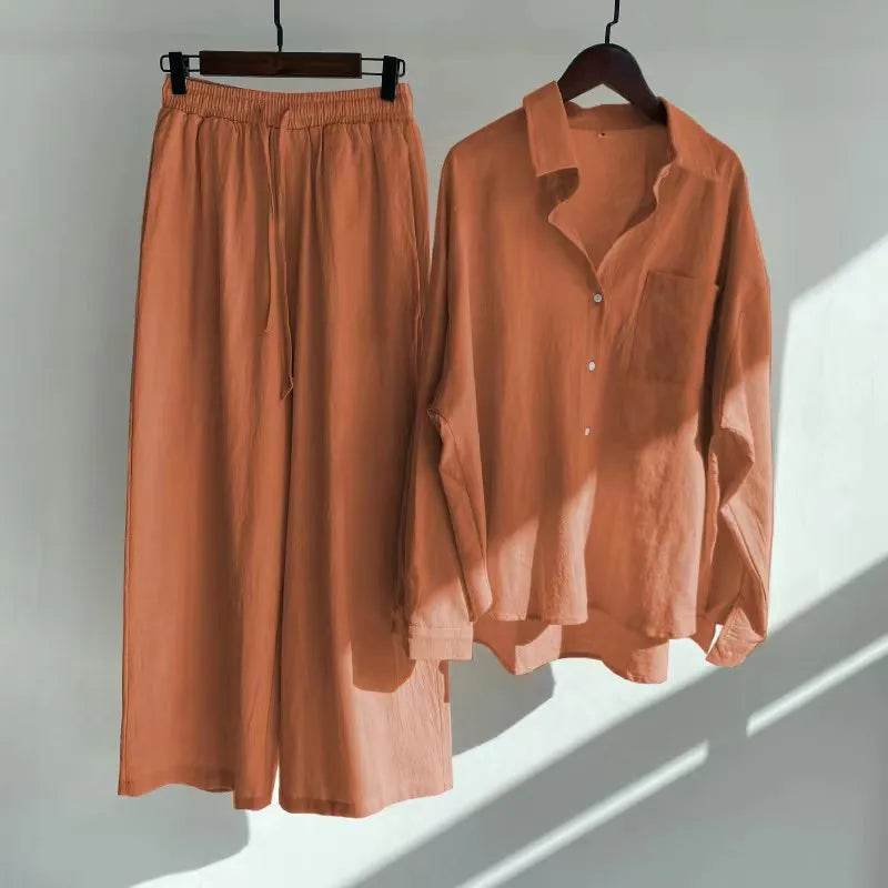 The Linen Coord Set - Pink - That Gal