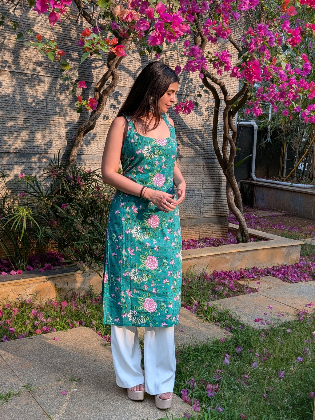 Rishika Bagru Print Long Kurti