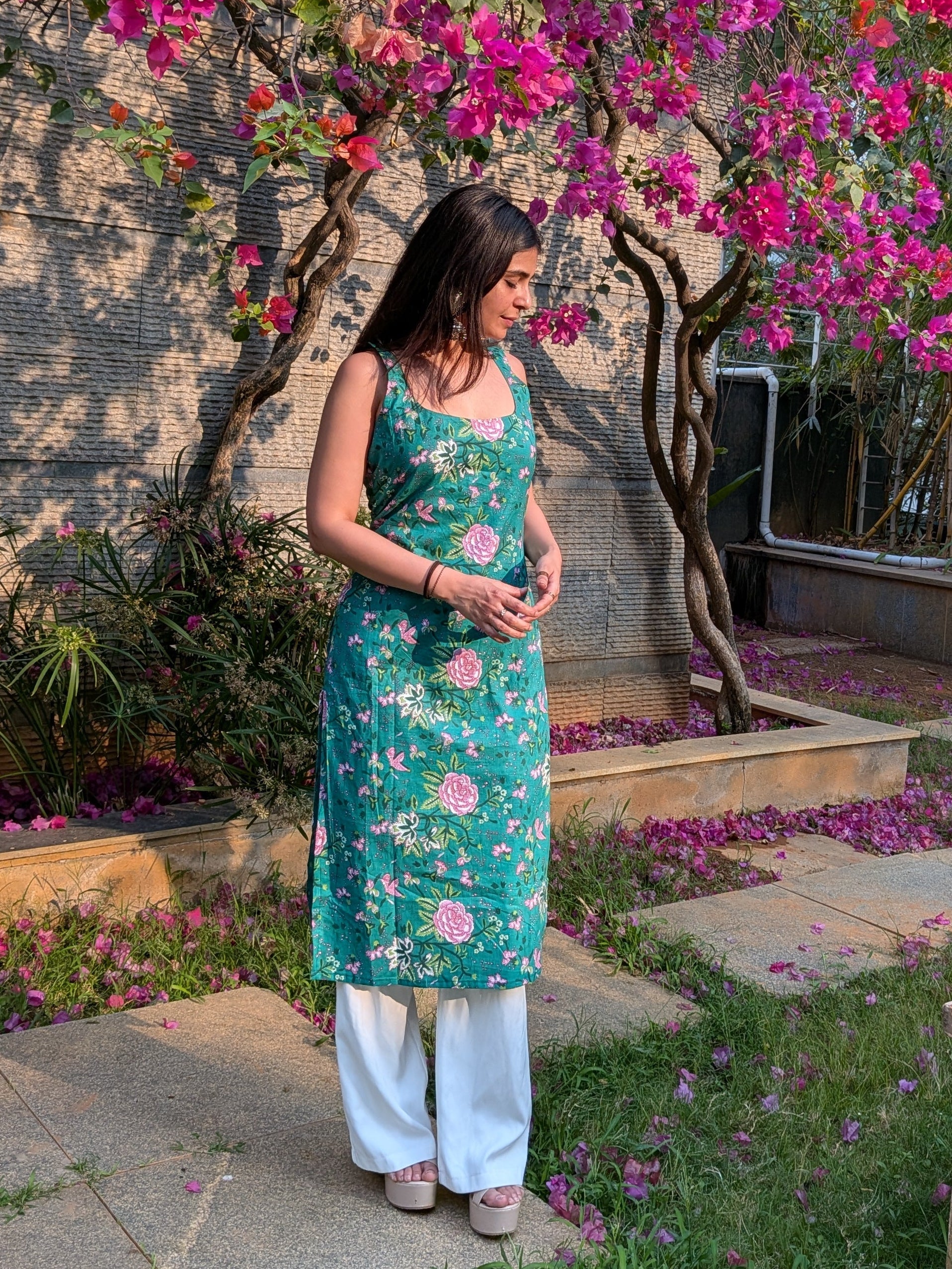 Rishika Bagru Print Long Kurti