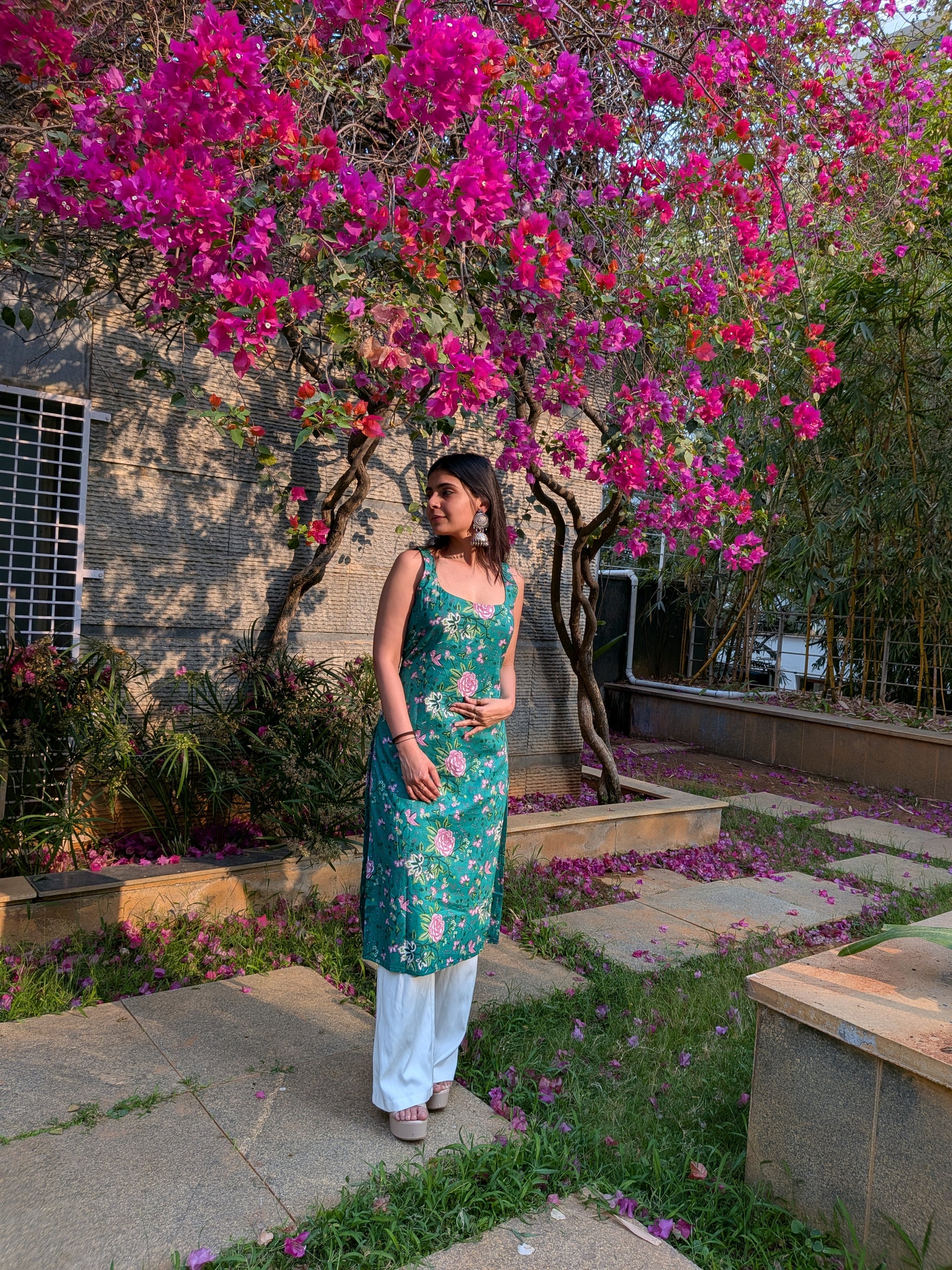 Rishika Bagru Print Long Kurti